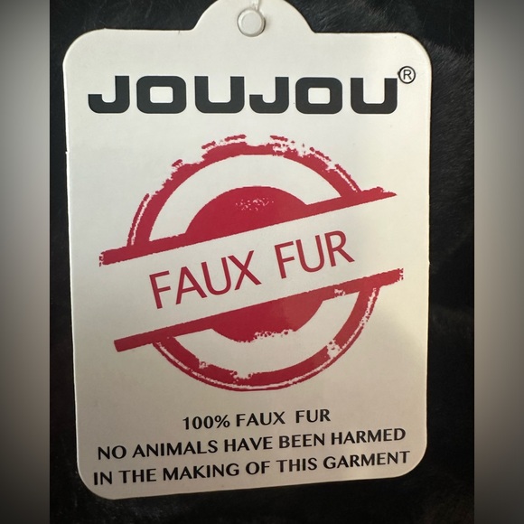 NWT JOUJOU BLACK FAUX FUR WOMEN JACKET / COAT - Picture 11 of 15
